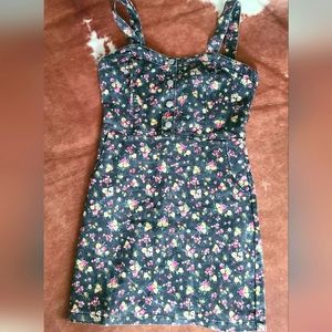 Jean floral print dress